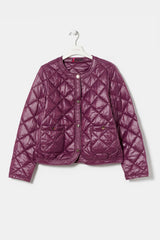 Chaqueta granate corta guateada bolsillos LolitasyL - lolitasyl.com