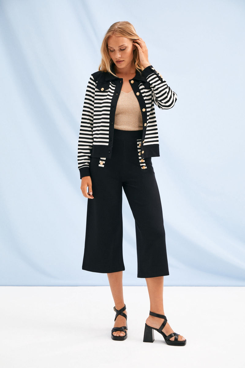 Chaqueta raya marinera negra con botones dorados Lolitas&L - lolitasyl.com