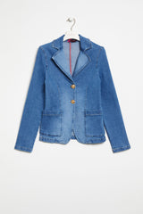 Chaqueta vaquera azul lavado botones dorados LolitasyL - lolitasyl.com