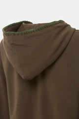 Chaqueta verde militar con cremallera y capucha - lolitasyl.com