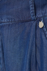 Pantalón corto azul vaquero con pinzas - lolitasyl.com