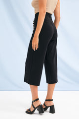 Pantalon negro pierna elefante tapetas de rayas Lolitas&L - lolitasyl.com
