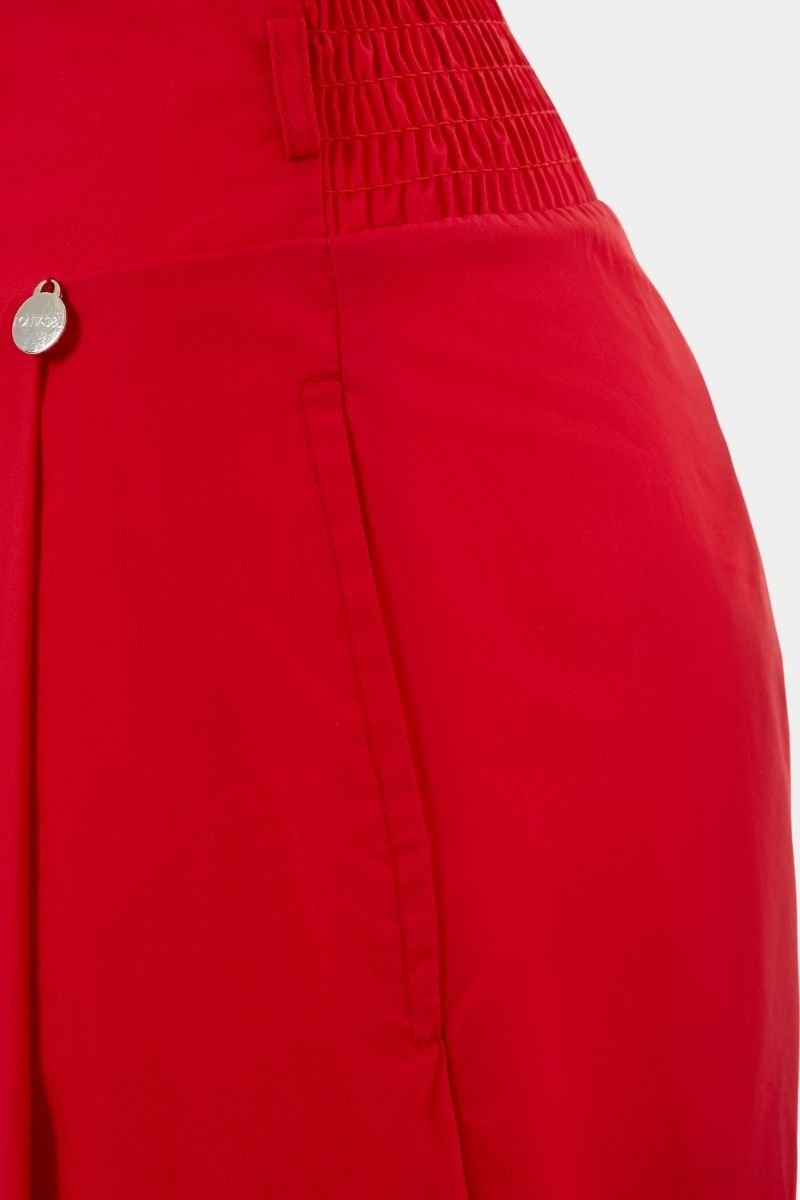 Pantalón rojo ancho pinzas con cinturón - lolitasyl.com