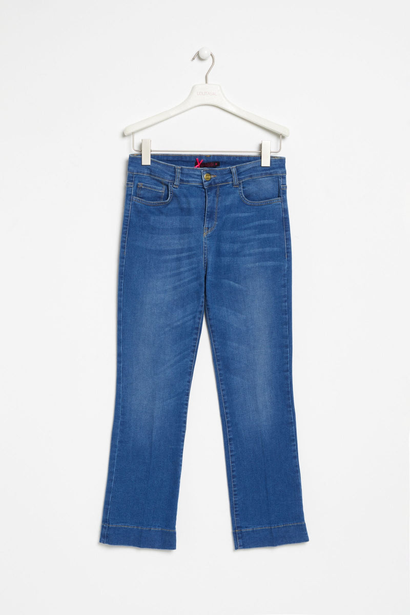 Pantalon vaquero azul lavado con cinco bolsillos Lolitas&L - lolitasyl.com