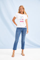 Pantalon vaquero azul lavado con cinco bolsillos Lolitas&L - lolitasyl.com