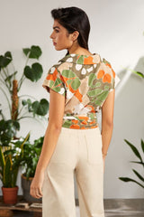 Pantalon vaquero crema bolsillos pata elefante - lolitasyl.com