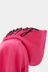 Sudadera Fucsia corta capucha logo - lolitasyl.com