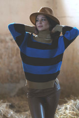 Suéter rayas azul cuello alto Lolitas - lolitasyl.com