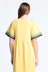 Vestido amarillo algodon largo con picunela Lolitas&L - lolitasyl.com