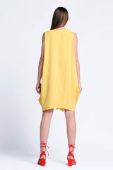 Vestido amarillo globo tirantes con bordado al tono Lolitas&L - lolitasyl.com