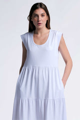 Vestido blanco algodon largo con bordado al tono Lolitas&L - lolitasyl.com