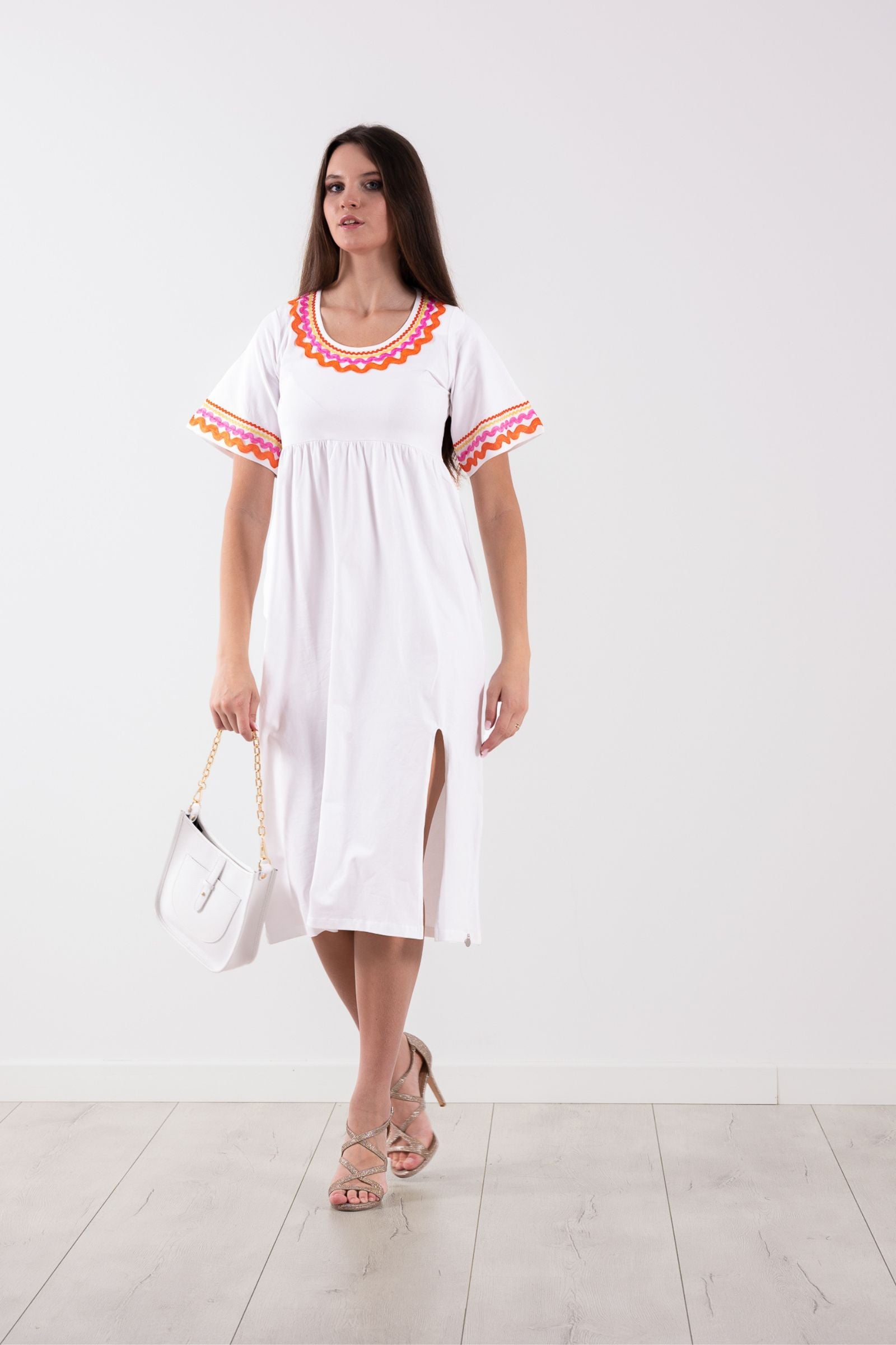 Vestido blanco algodon largo con picunela Lolitas&L - lolitasyl.com