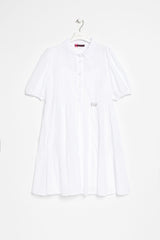Vestido blanco grogre abotonado con manga farol Lolitas&L - lolitasyl.com