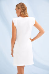 Vestido blanco liso con manga pegada Lolitas&L - lolitasyl.com