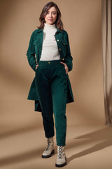 Vestido camisero verde de pana con cinturon Lolitas - lolitasyl.com