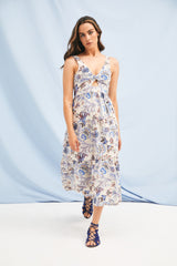 Vestido largo estampado Garafono tirantes pecho cruzado LolitasyL - lolitasyl.com