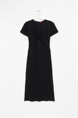 Vestido negro cruzado en el pecho largo Lolitas&L - lolitasyl.com